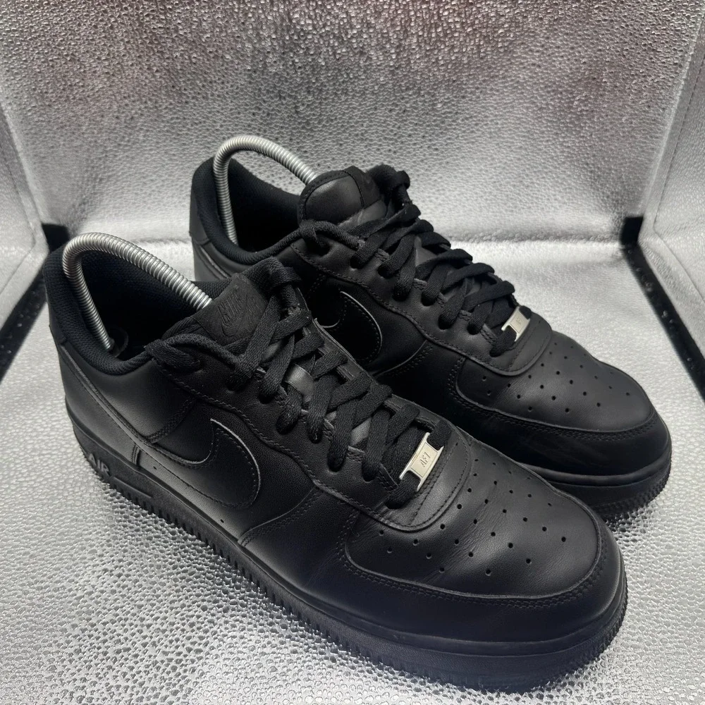 Size 14 Nike Air Force 1 '07 Triple Black Retro OG Mens Comfort Shoes CW2288-001